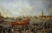 Francesco Guardi Doge on the Bucentoro on Ascension Day oil